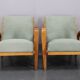 1960s Kozelka and Kropacek Restored Pair of Oak Armchairs, Rare Model