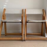 IKEA KON-TIKI folding chairs, set of 2. Designed by Gillis Lundgren, 1975.