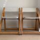 IKEA KON-TIKI folding chairs, set of 2. Designed by Gillis Lundgren, 1975.