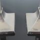 Pair of vintage silver column candlesticks