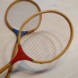 Vintage wooden badminton rackets