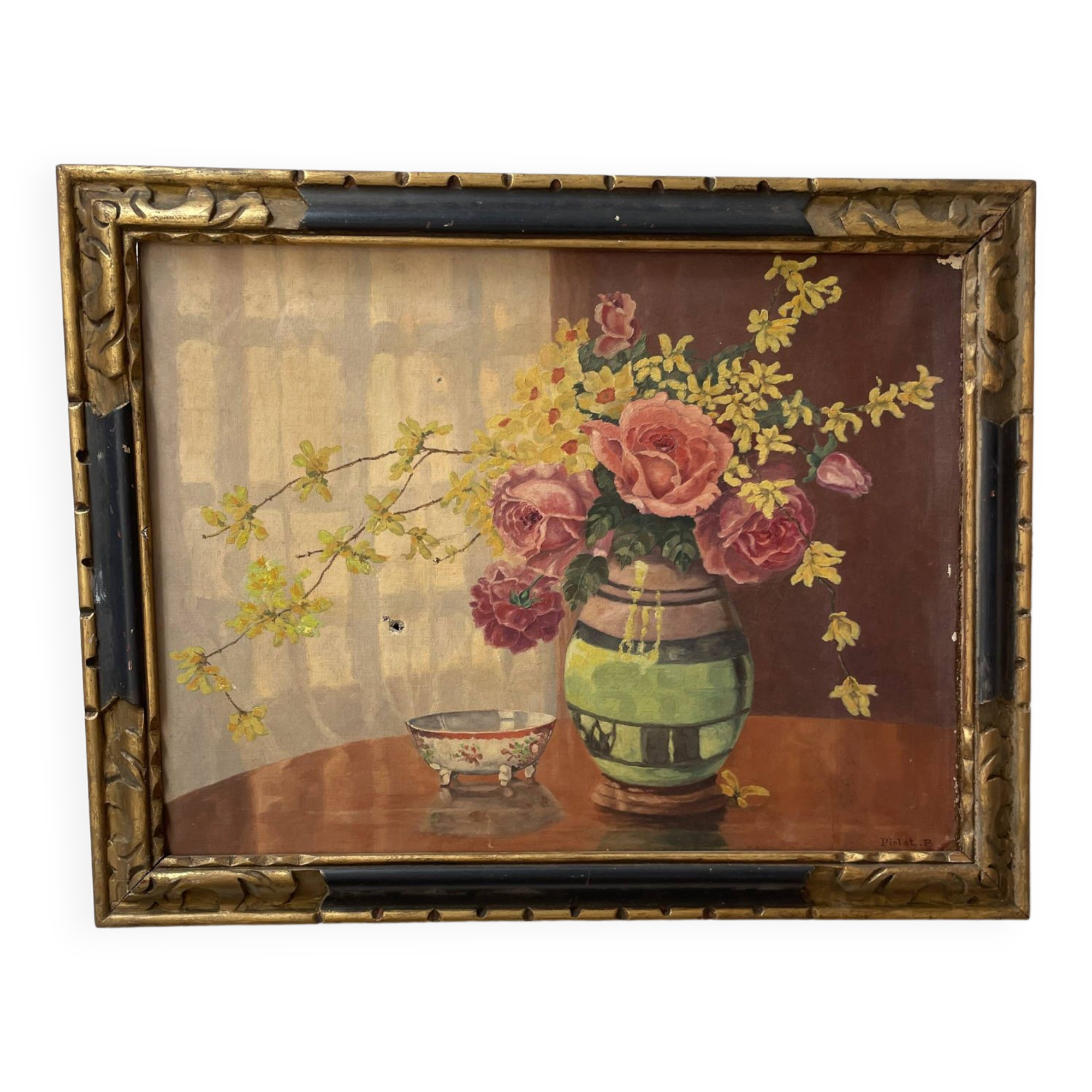 Oil painting flowers 1900