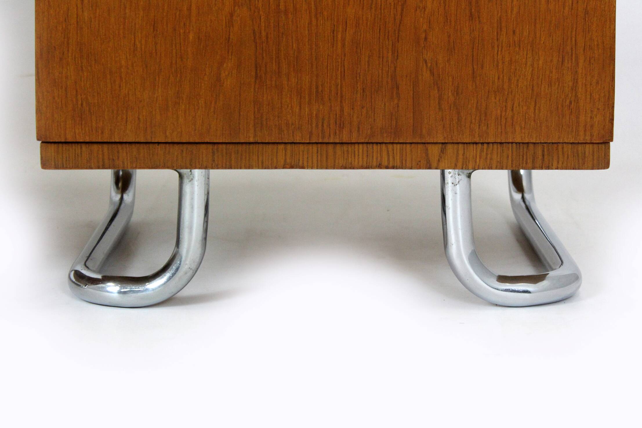 Restored Bauhaus Bedside Tables by Hynek Gottwald, 1930s, Set of 2