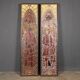 Antique 19thc victorian stained glass window light boxes c.1880