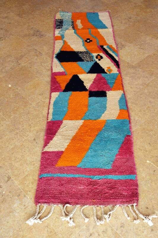 Moroccan Berber carpet hallway Boujaad 288 x 80 cm new