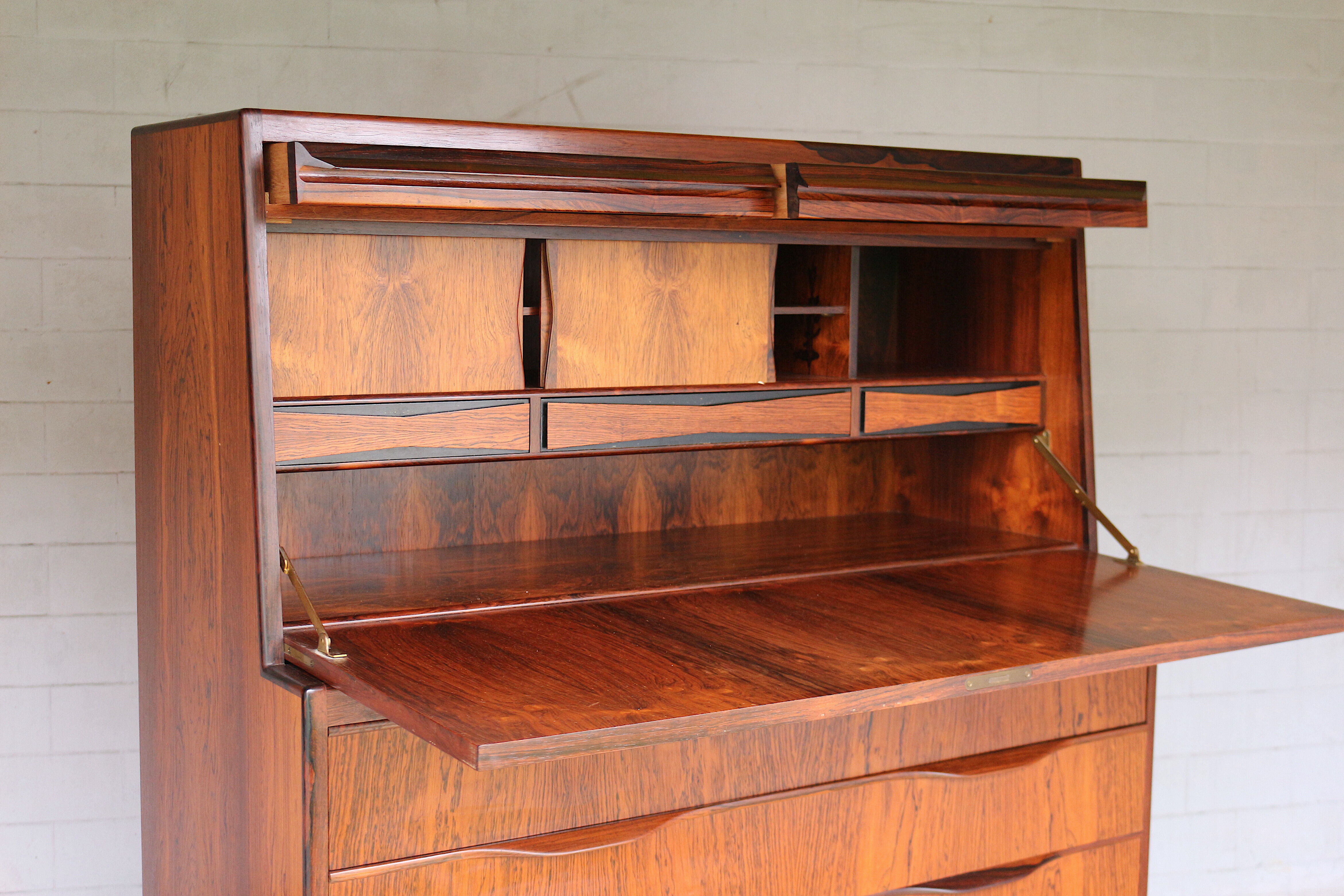 Erling Torvits rosewood secretary for Klim Møbelfabrik, 1966's
