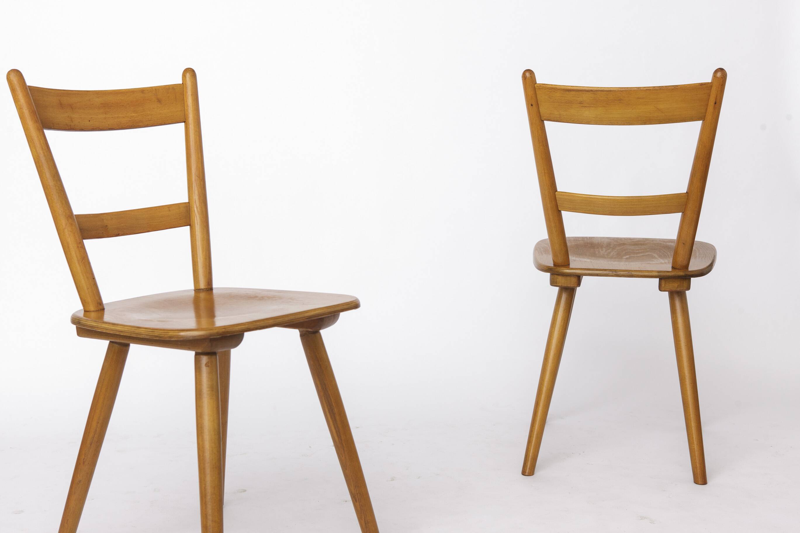 Set of 8 Vintage Tübingen Dining Chairs Schäfer Germany 1960s Mid Century