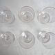 Lot de 6 verres à vin en cristal taillé vintage.