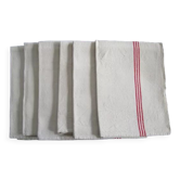 Lot de 6 torchons anciens en coton