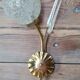 Pair of brass and glass sconces