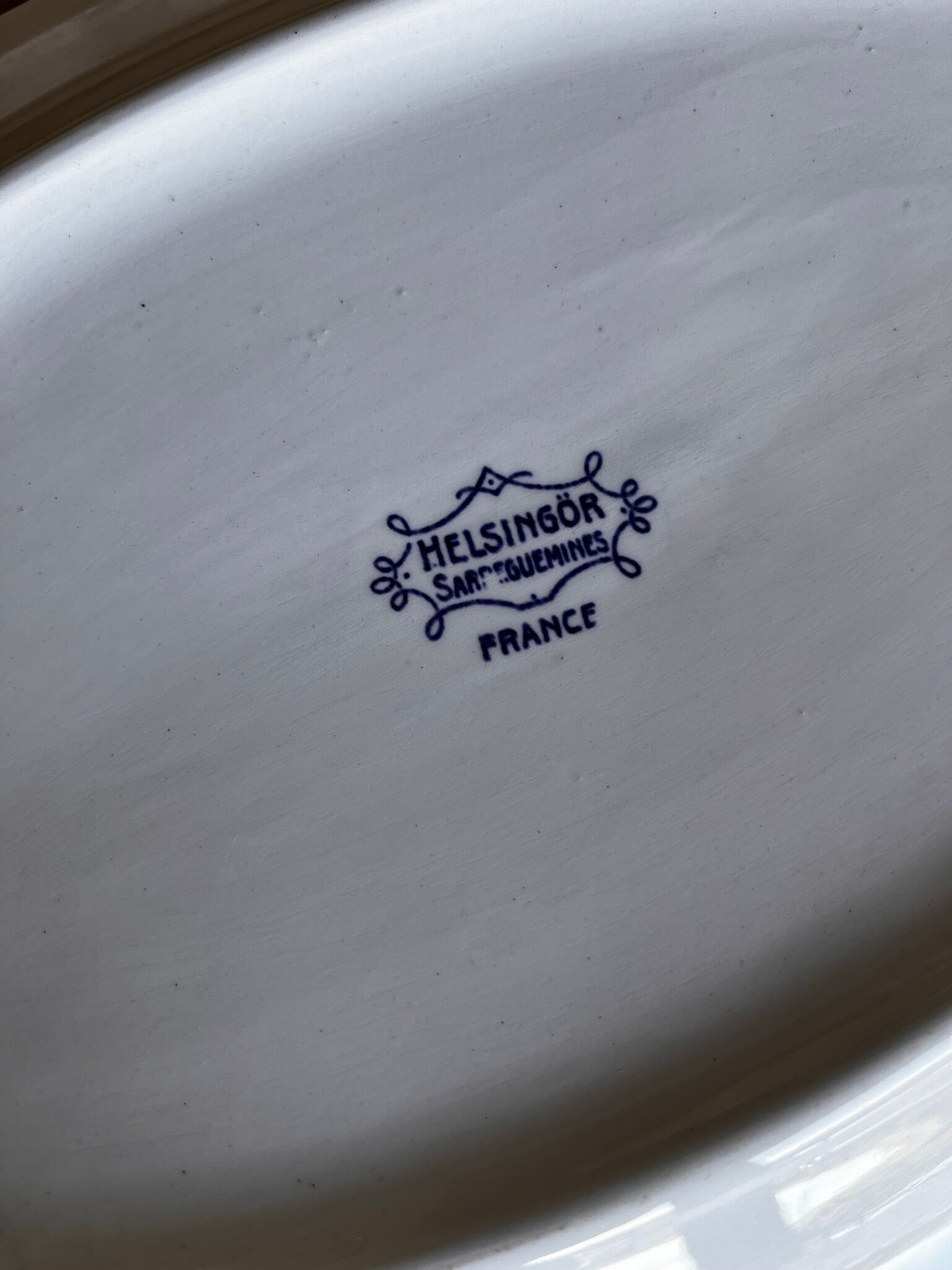 Oval flat Sarreguemines model "Helsingör"