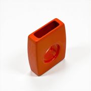 Paire de céramiques Space Age orange années 70