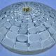 Vintage aluminum and glass ceiling light by Peill & Putzler 1970