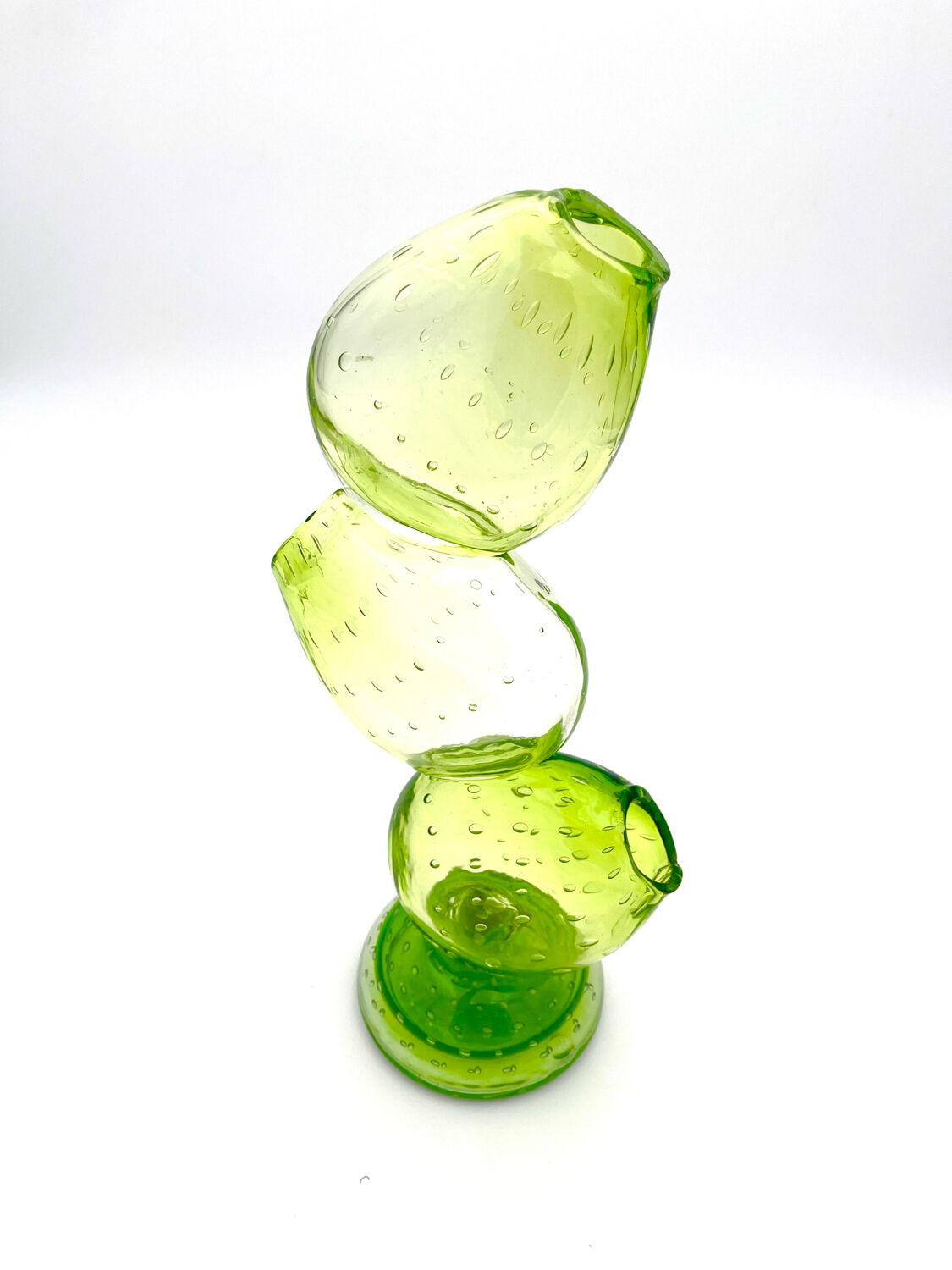 Cactus Vase Sculptural - Murano - Bullicante Glass - Vibrant Green