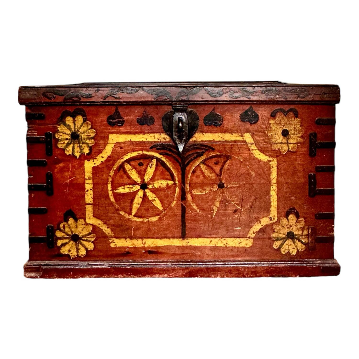 Afghan dowry chest in painted wood