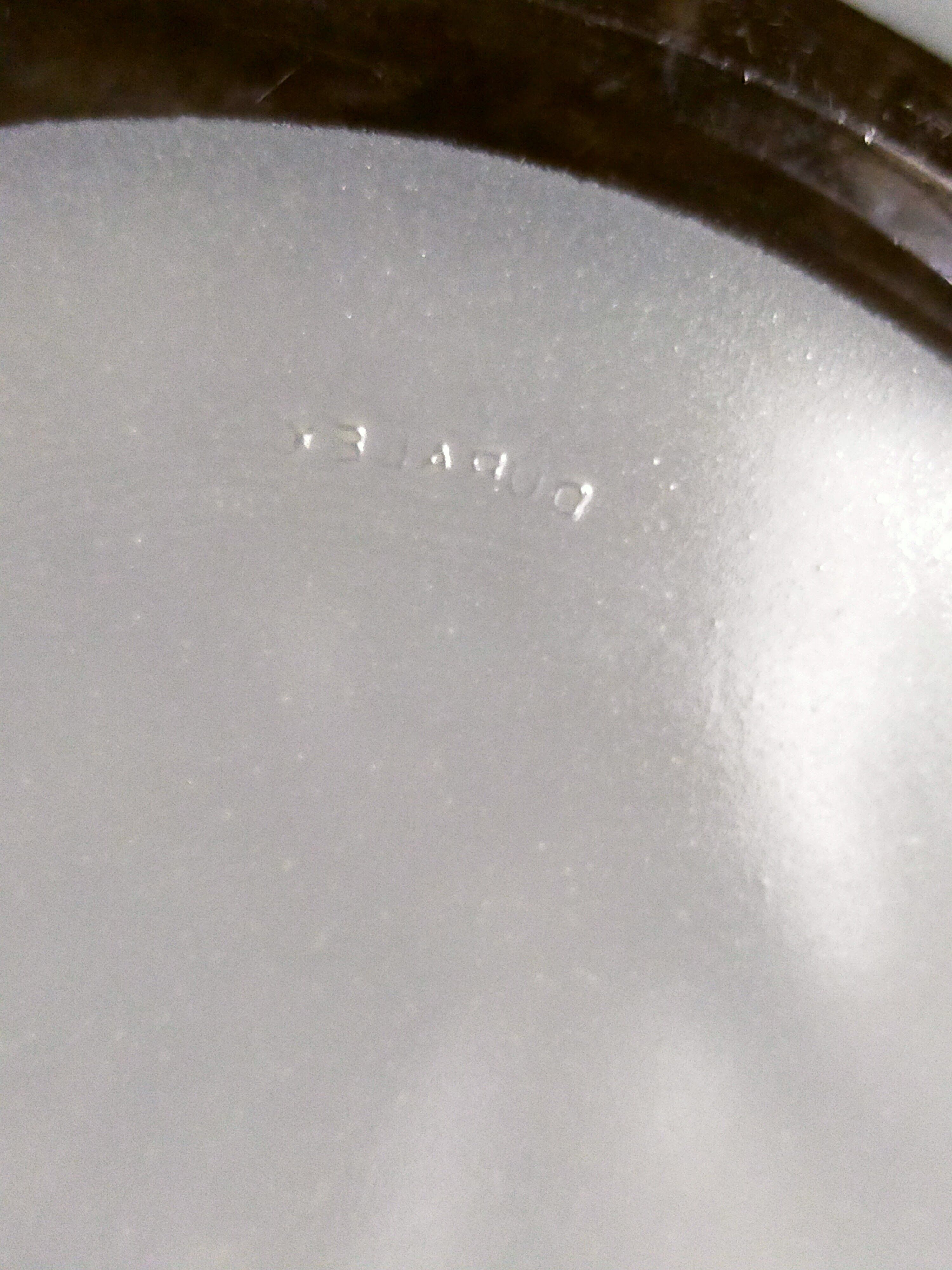 Eight hollow plates Duralex painted glass 60s