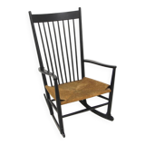Vintage J16 rocking chair in beech by Hans Wegner for Möbler FD B, Denmark 1960s