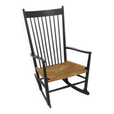 Vintage J16 rocking chair in beech by Hans Wegner for Möbler FD B, Denmark 1960s