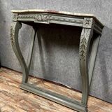 Curved console from the Napoleon III period in lacquered wood circa 1880