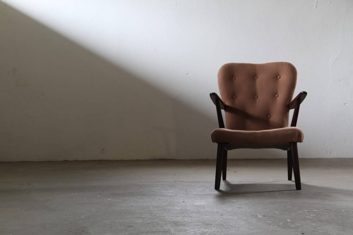 Vintage mid-century lounge chair Danish style of Arctander or Henry Schubell