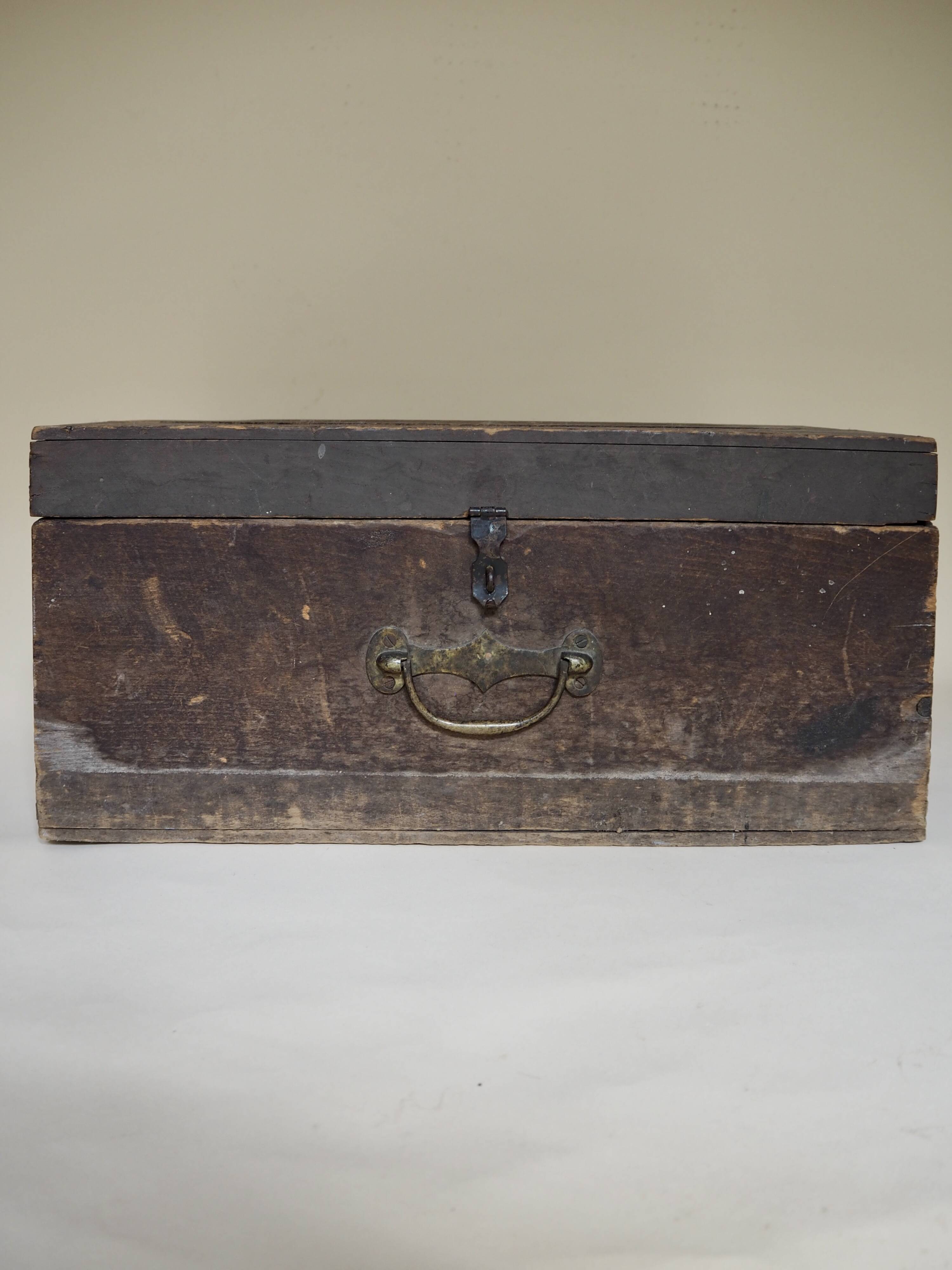Old wooden workshop box from 1950