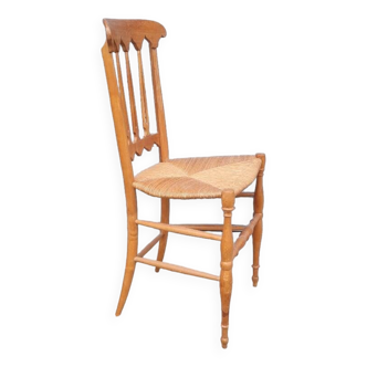 Chiavarine chair in wood and straw