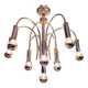 Lustre design en métal chromé et laiton, Schröder & Co, années 70