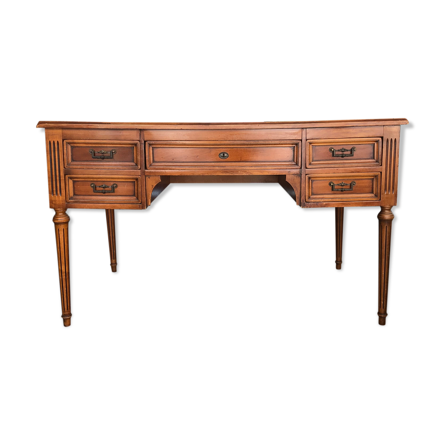 Flat mahogany veneer desk