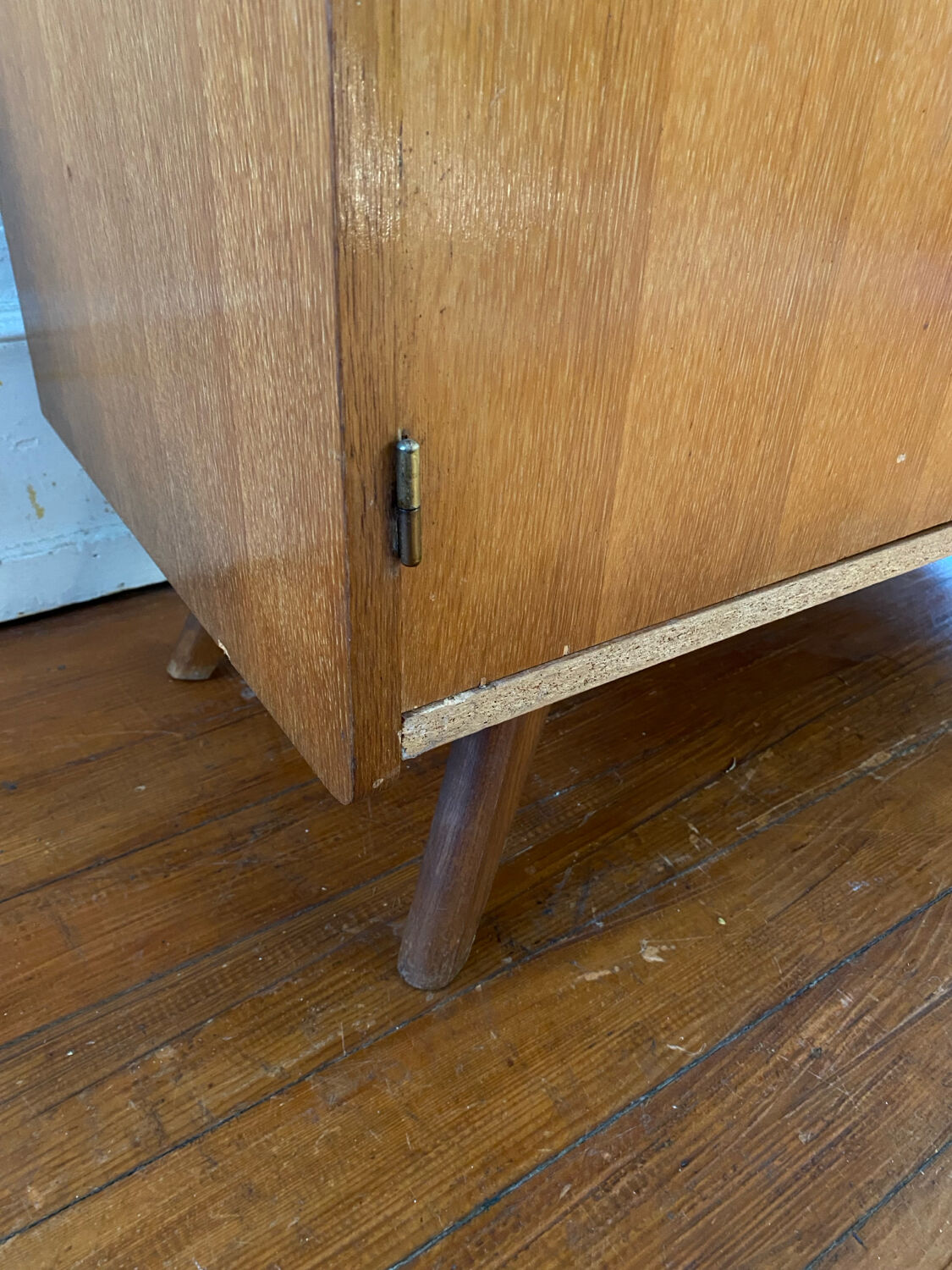 Scandinavian chest of drawers with vintage 70s compass legs.