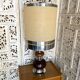 Large Vintage Space Age Table Lamp / 1970s Design - Ceramic & Chrome