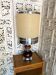 Large Vintage Space Age Table Lamp / 1970s Design - Ceramic & Chrome