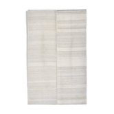 Tapis kilim en laine crème 205x132 cm, tapis kilim en laine blanche 4x7, tapis kilim uni.