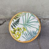 Vintage bamboo pouf