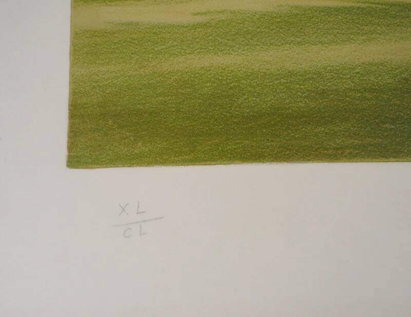 Pierre Bazire: Landscape in Normandy, original signed lithograph