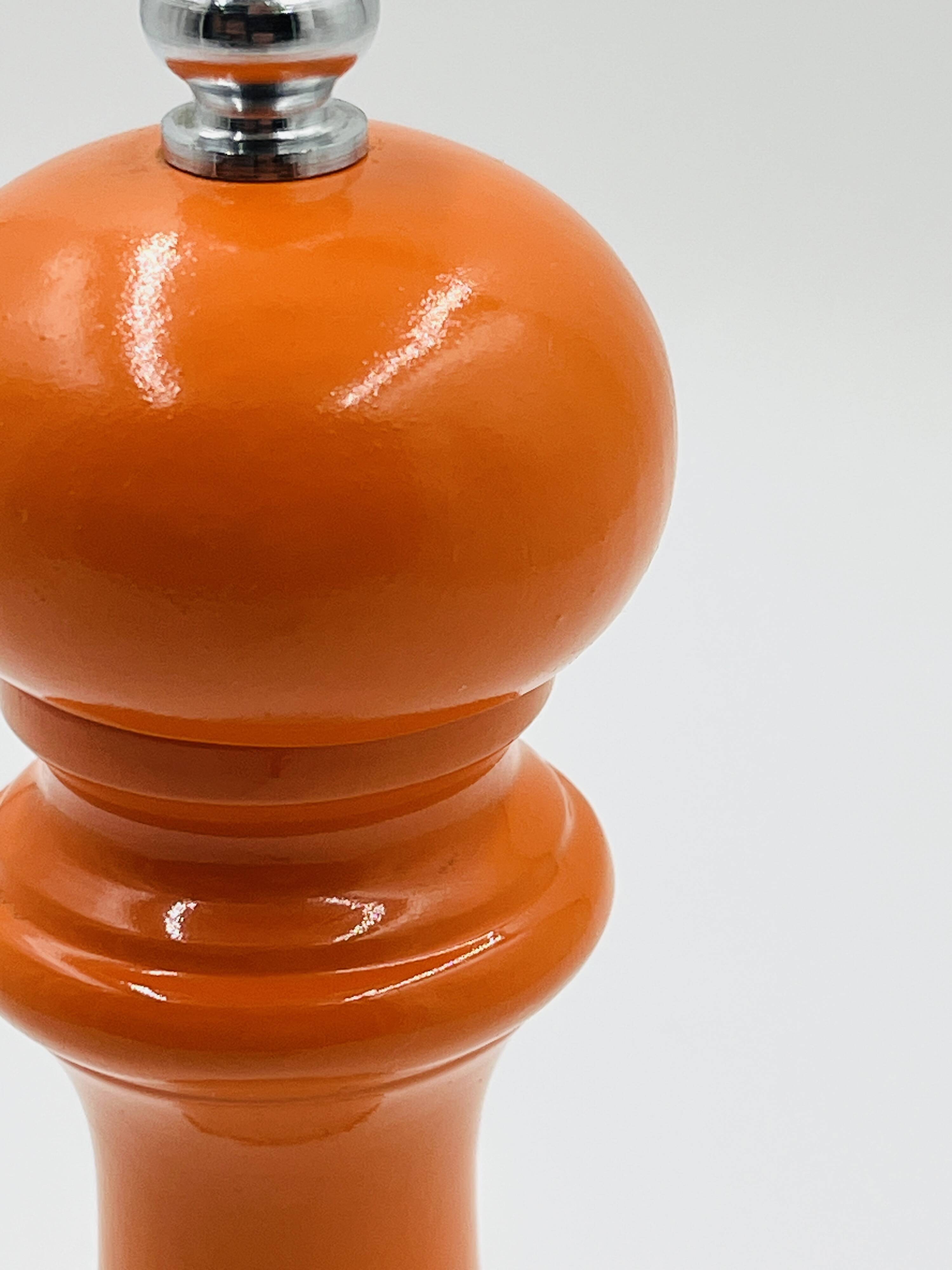 Vintage orange Peugeot pepper mill