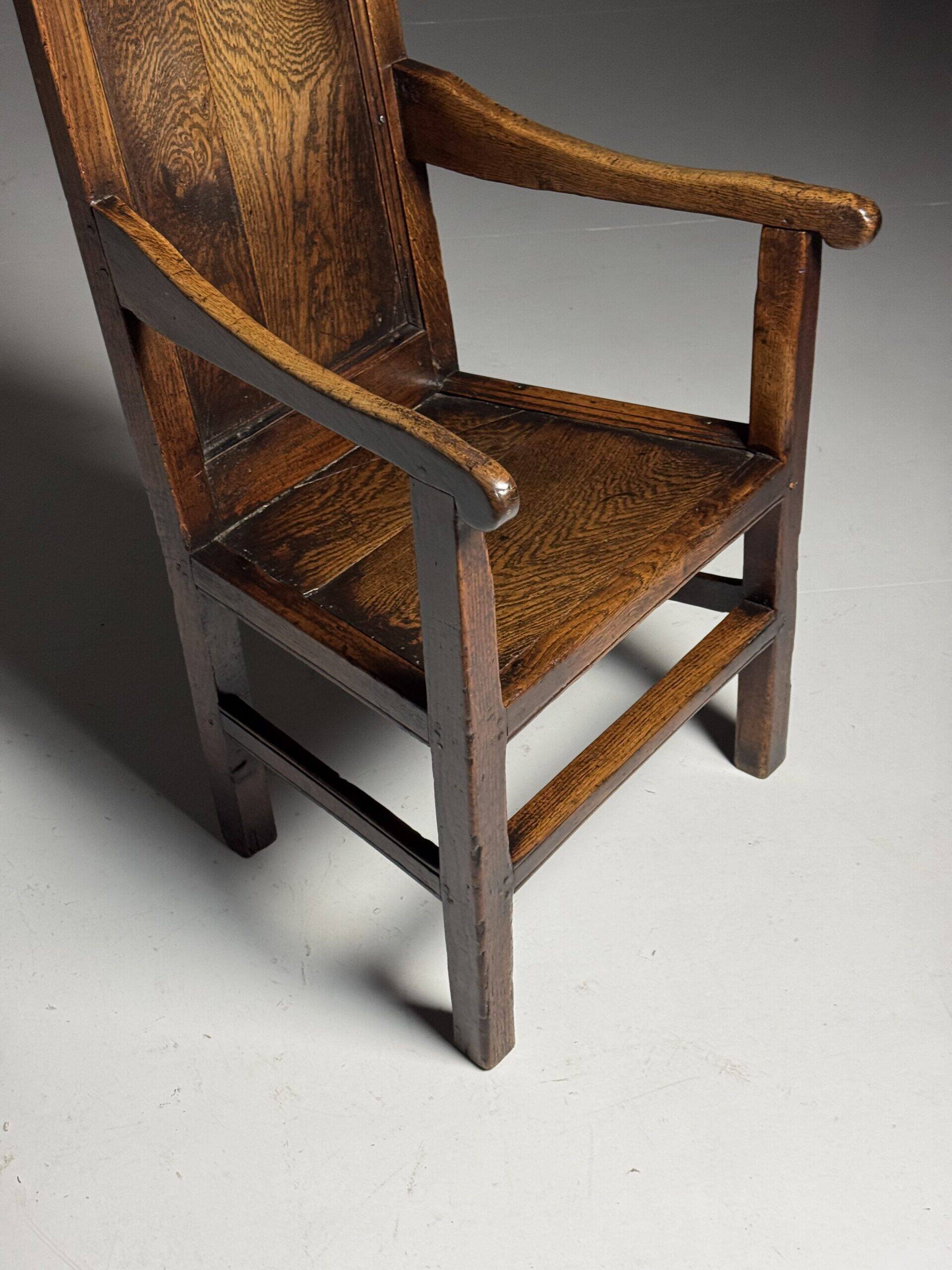 Chaise anglaise en chêne, 1650-1670