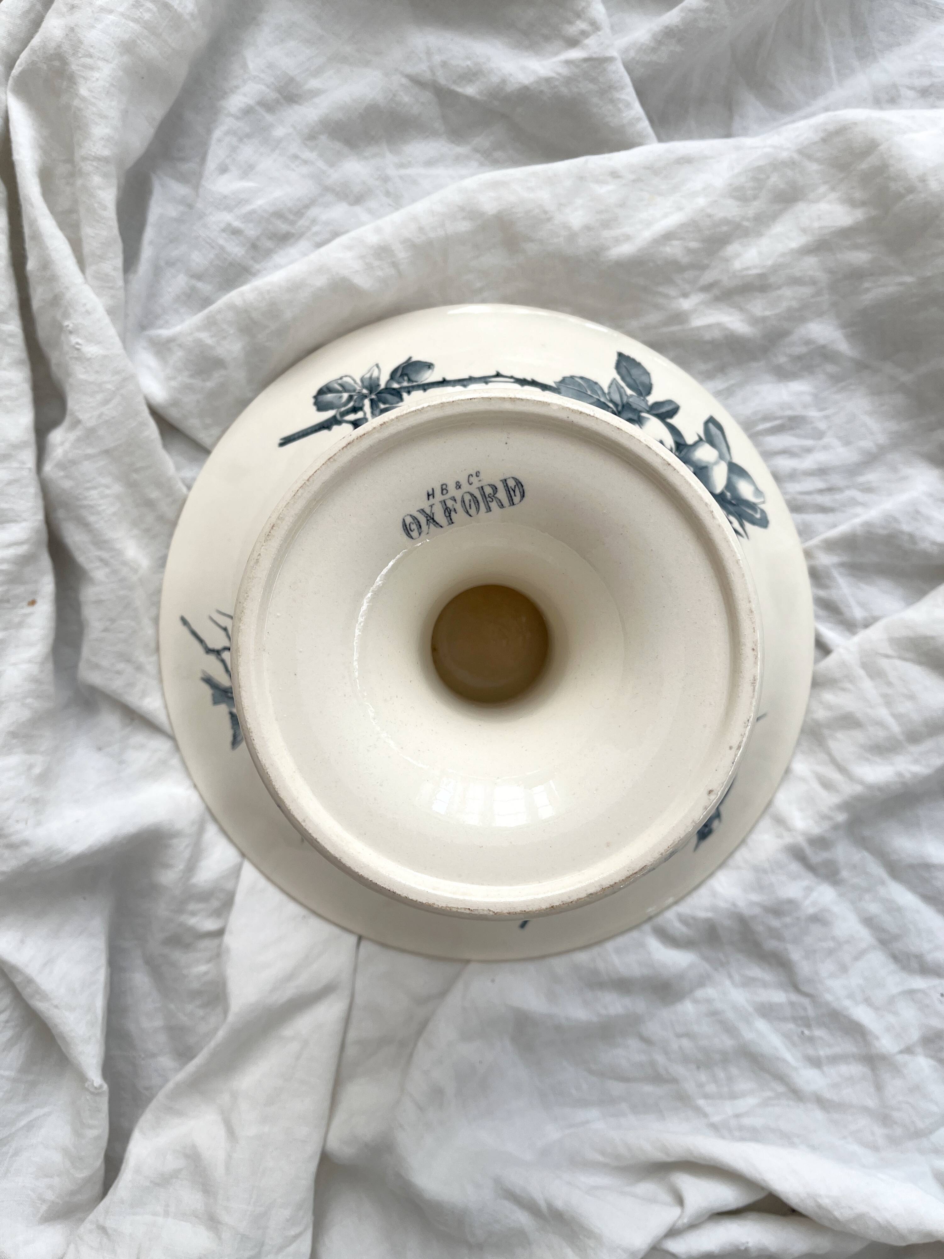 Earthenware compote "Oxford" Choisy le Roi