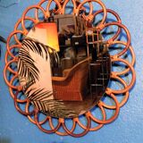 Rattan wall mirror "sun" 1960s
