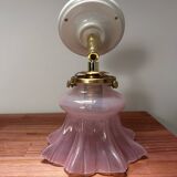 Vintage ceramic and glass tilting wall light