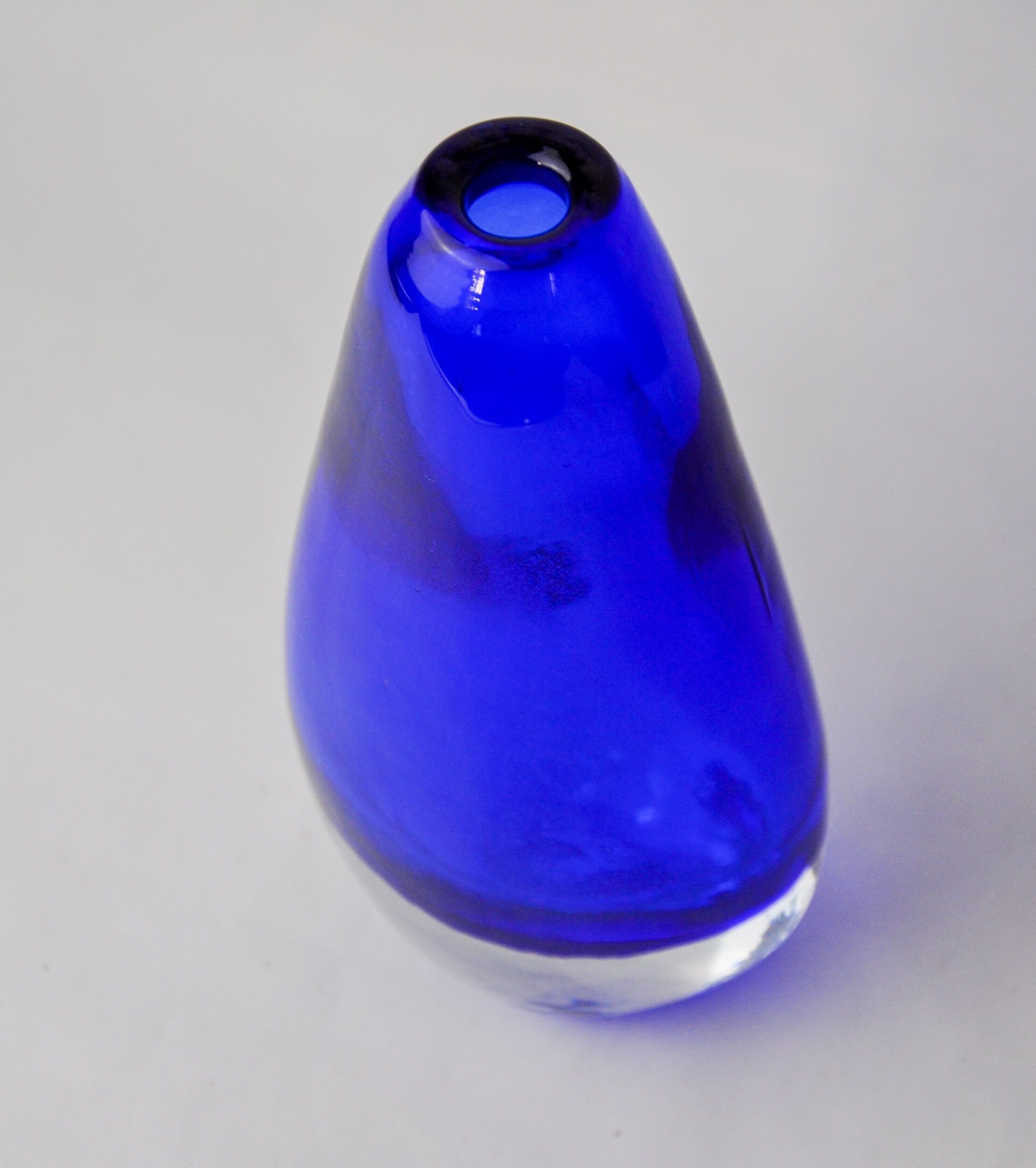 Blue sommerso vase by seguso, Murano glass, Italy, 1970