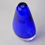 Blue sommerso vase by seguso, Murano glass, Italy, 1970