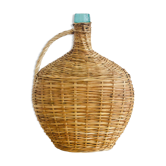 Bouteille Viresa en verre et osier