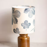 Sandstone mustard pot lamp, Maronnier leaves pattern