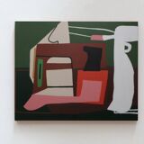 Geometric abstract on canvas "Serenity"