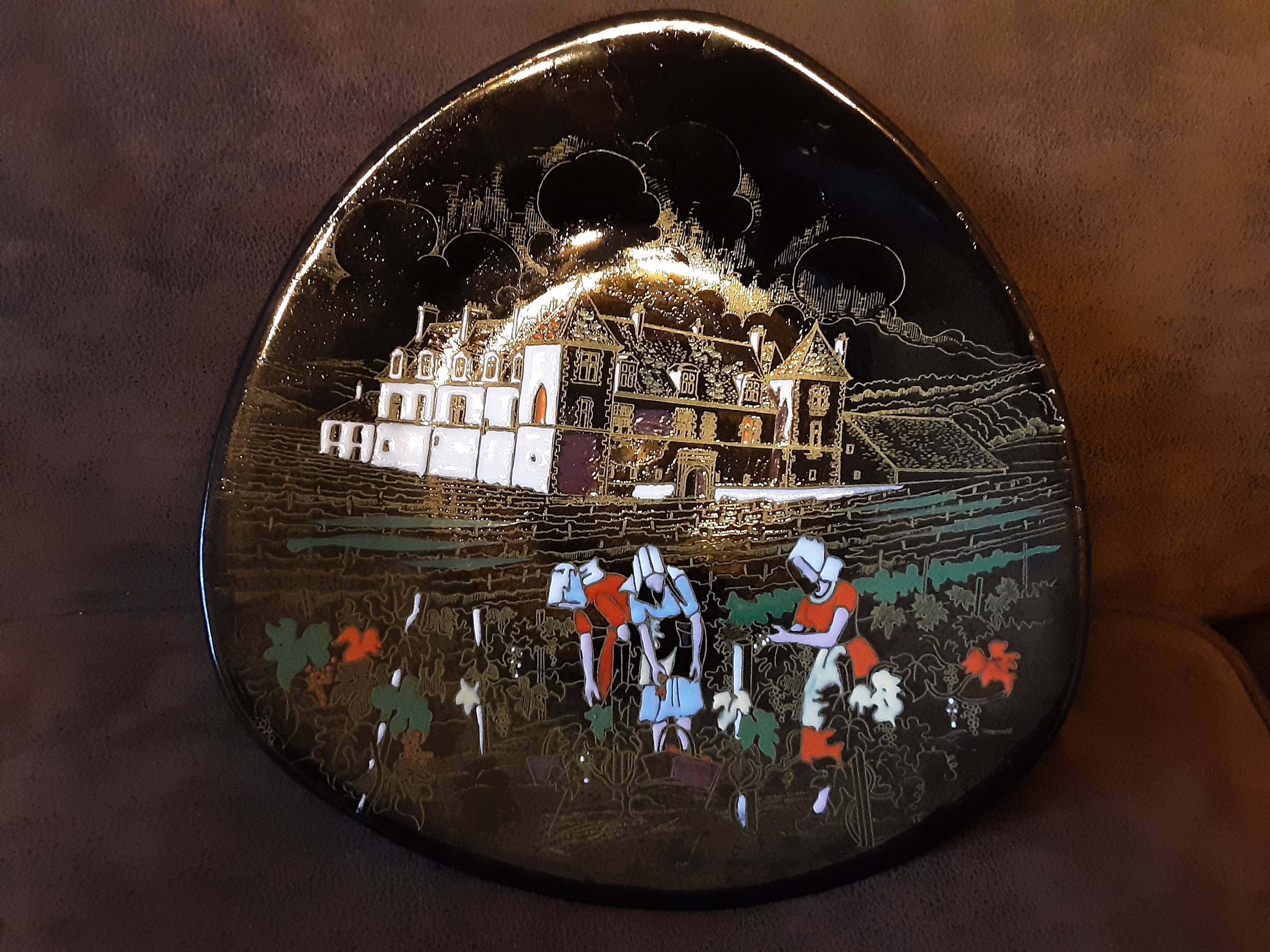 Assiette Longwy décorative