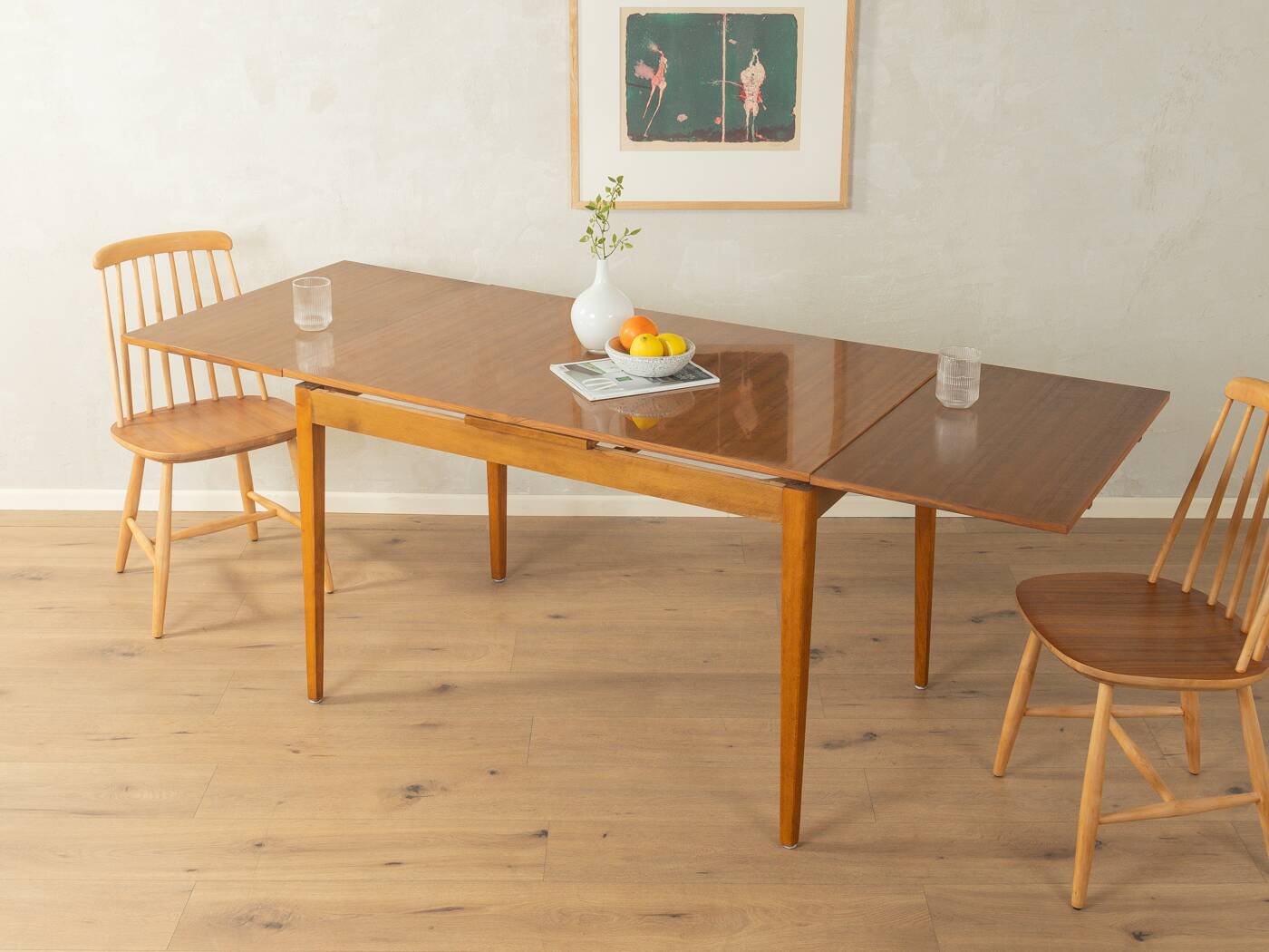 Extendable dining table from the 1960s by Lübke