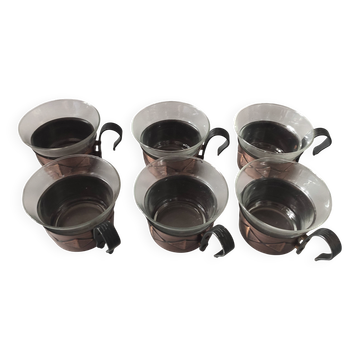 Vintage tea service, Mainz Jenaer Glass