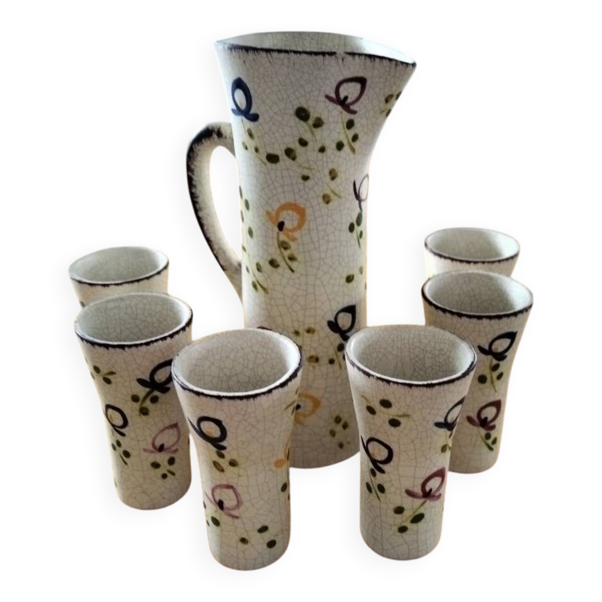 Vintage "Gladys" ceramic orangeade set