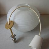Ancien globe abat jour luminaire en verre suspension déco vintage rétro