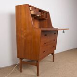 Danish Teak Secretary Desk Model 37 by Arne Wahl Iversen for Vinde Mobelfabrik 1960.